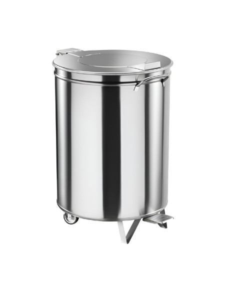 Poubelle à pédale et roulettes Gastro M 50 L - Inox