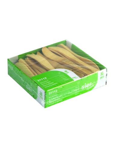 Couteau bambou 90 mm Sier Disposables - Lot de 30