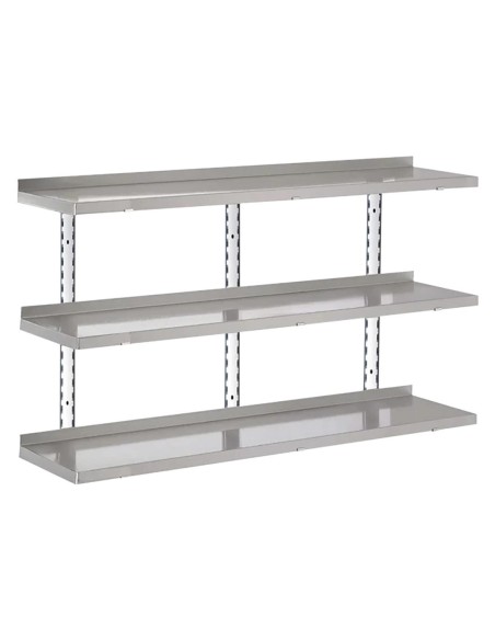 Étagère 3 niveaux Gastro-M 1600x400x35mm - Inox