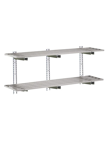 Étagère complète 2 niveaux Gastro-M 1400x400x20mm