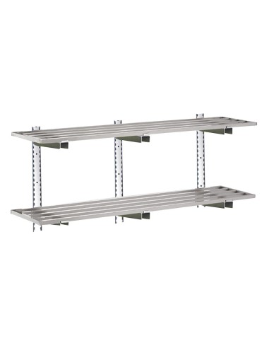 Étagère complète 2 niveaux Gastro-M 1800x400x20mm