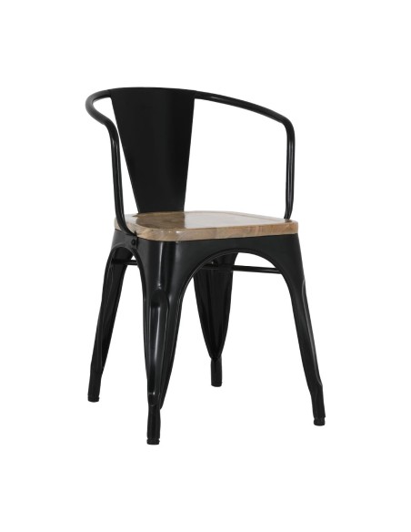 Fauteuils noirs Bolero Bistro - lot de 4, style industriel