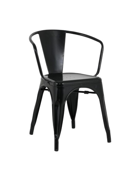 Fauteuils Bolero Bistro Curve noirs - lot de 4