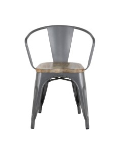 Fauteuils gris acier Bolero Bistro - lot de 4 2