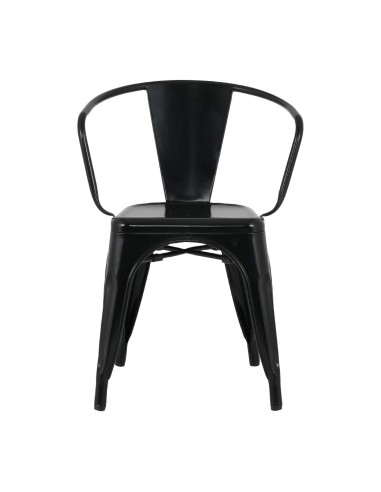 Fauteuils Bolero Bistro Curve noirs - lot de 4