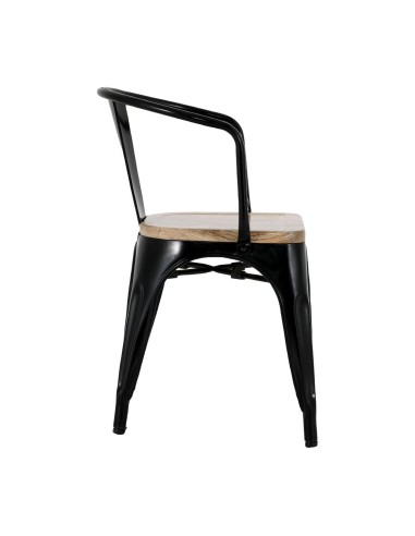 Fauteuils noirs Bolero Bistro - lot de 4, style industriel
