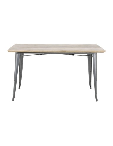 Table Bolero Bistro 1450 mm - Bois de manguier & acier gris