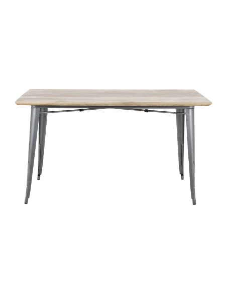 Table Bolero Bistro 1450 mm - Bois de manguier & acier gris