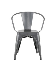 Bolero Bistro Curve Fauteuils Gunmetal - lot de 4 2