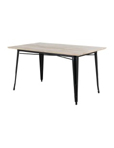 Table Bolero Bistro 1450 mm - bois de manguier et acier noir