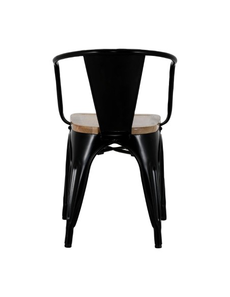 Fauteuils noirs Bolero Bistro - lot de 4, style industriel