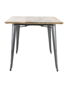 Table Bolero Bistro 1450 mm - Bois de manguier & acier gris 2