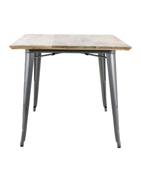 Table Bolero Bistro 1450 mm - Bois de manguier & acier gris