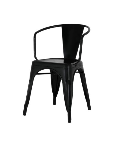 Fauteuils Bolero Bistro Curve noirs - lot de 4