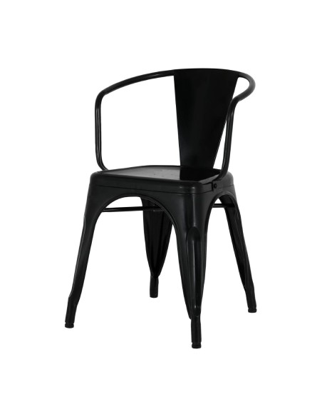 Fauteuils Bolero Bistro Curve noirs - lot de 4