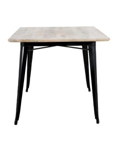 Table Bolero Bistro 1450 mm - bois de manguier et acier noir 2