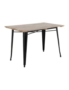 Table Bolero Bistro 1200 mm - bois de manguier & acier noir