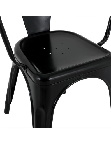 Fauteuils Bolero Bistro Curve noirs - lot de 4