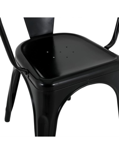 Fauteuils Bolero Bistro Curve noirs - lot de 4