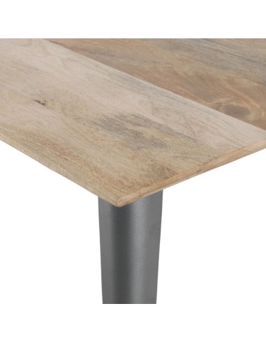 Table Bolero Bistro 1450 mm - Bois de manguier & acier gris