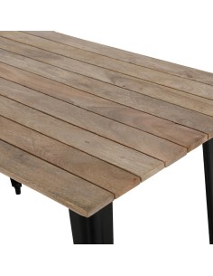 Table Bolero Bistro 1200 mm - bois de manguier & acier noir 2