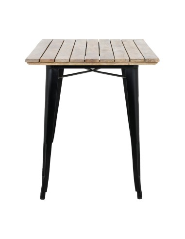 Table Bolero Bistro 1200 mm - bois de manguier & acier noir