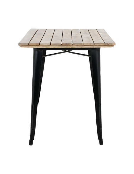 Table Bolero Bistro 1200 mm - bois de manguier & acier noir