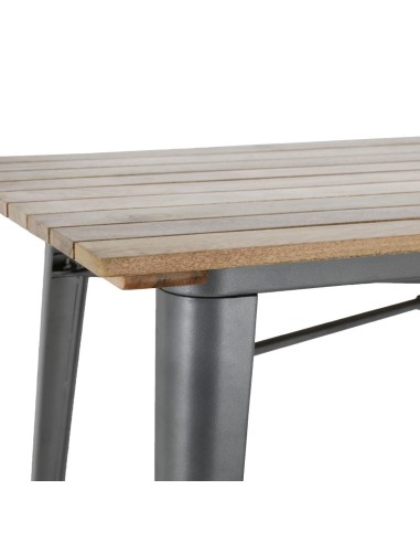 Table Bolero Bistro 1200 mm bois manguier - gris