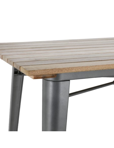 Table Bolero Bistro 1200 mm bois manguier - gris