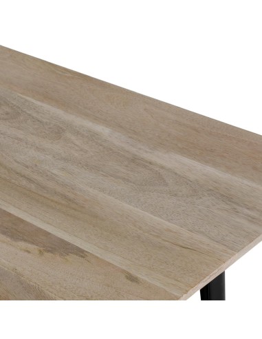 Table Bolero Bistro 1450 mm - bois de manguier et acier noir