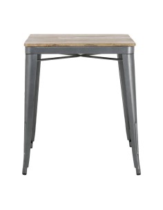 Table Bolero Bistro 650 mm - Bois de manguier & acier gris 2