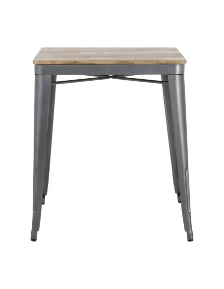 Table Bolero Bistro 650 mm - Bois de manguier & acier gris
