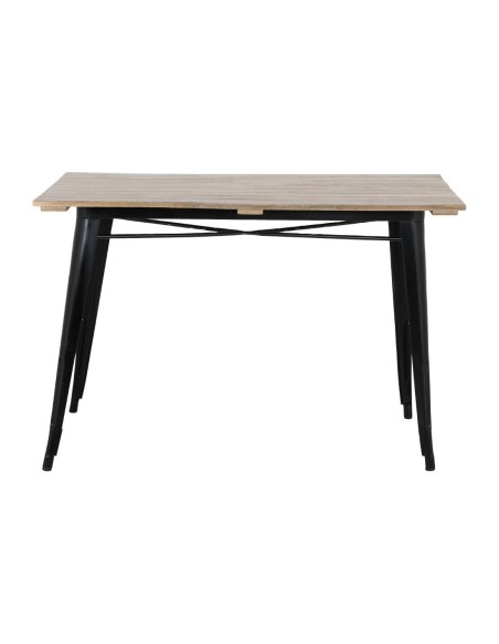 Table Bolero Bistro 1200 mm - bois de manguier & acier noir