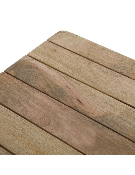 Table Bolero Bistro 650 mm - Bois de manguier & acier gris