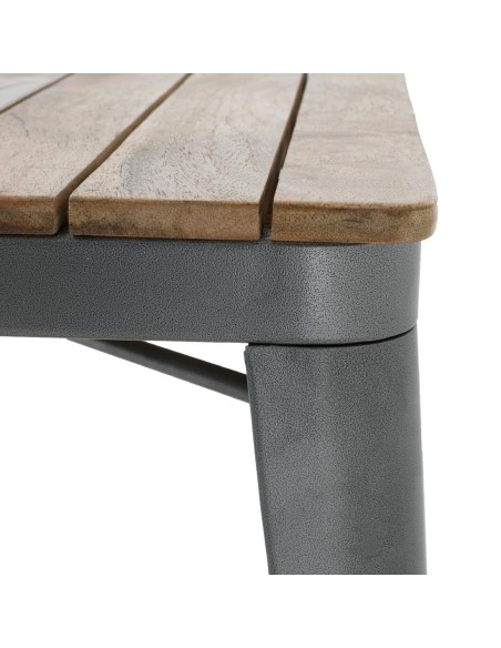 Table Bolero Bistro 650 mm - Bois de manguier & acier gris