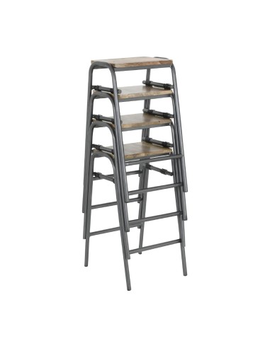 Tabourets de bar Bolero Cantina bronze - lot de 4