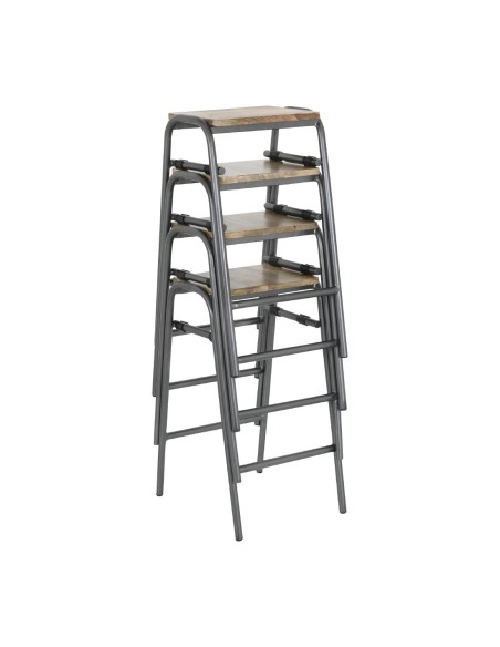 Tabourets de bar Bolero Cantina bronze - lot de 4