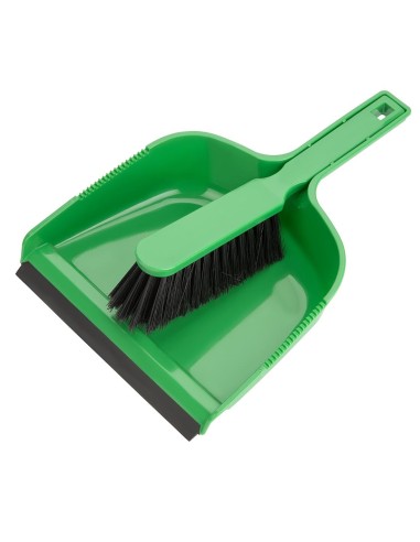 Ensemble pelle et balayette Jantex vert - Nettoyage pro