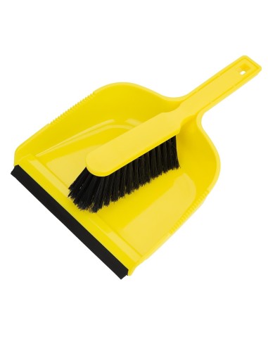 Ensemble pelle et balayette Jantex jaune - Nettoyage rapide