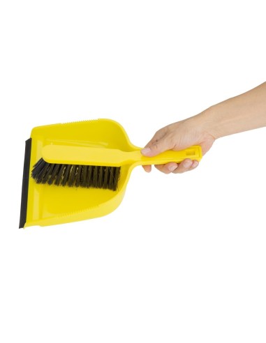 Ensemble pelle et balayette Jantex jaune - Nettoyage rapide
