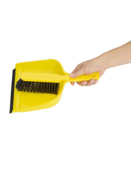 Ensemble pelle et balayette Jantex jaune - Nettoyage rapide