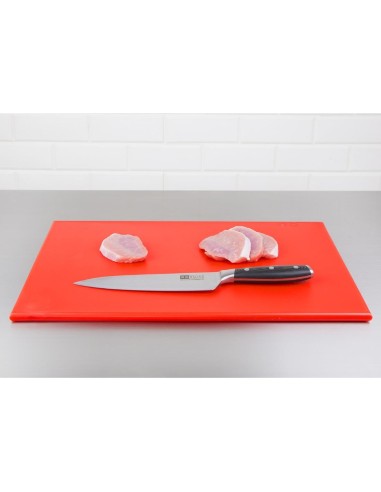 Planche à découper Hygiplas rouge - 12x450x300 mm