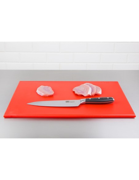 Planche à découper Hygiplas rouge - 12x450x300 mm