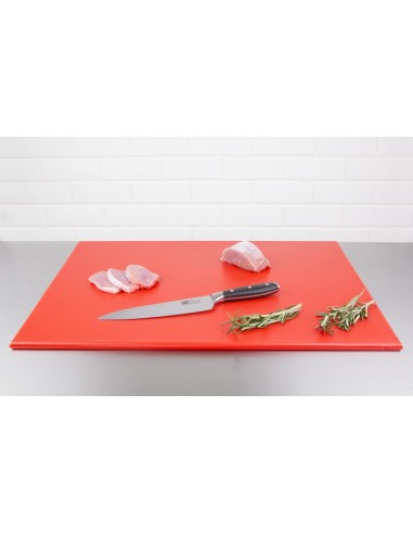 Grande planche à découper rouge Hygiplas HDPE 12x600x450 mm