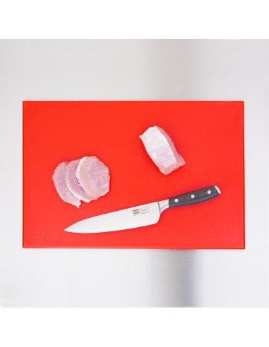 Planche à découper Hygiplas rouge - 12x450x300 mm