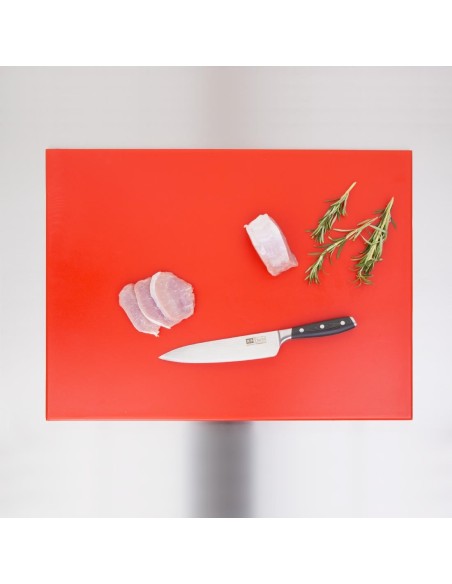 Grande planche à découper rouge Hygiplas HDPE 12x600x450 mm