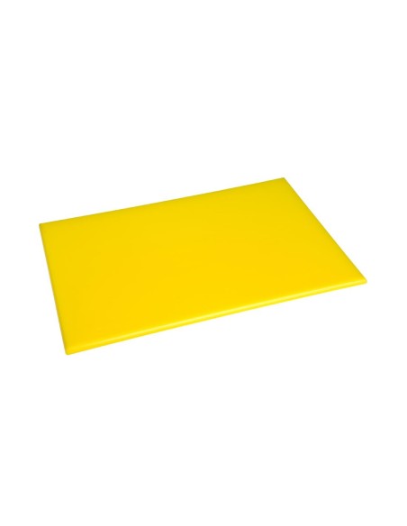 Planche à découper jaune Hygiplas - volaille crue