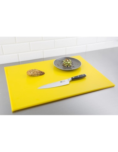 Grande planche à découper Hygiplas jaune - 12x600x450 mm