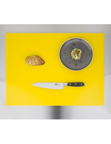 Grande planche à découper Hygiplas jaune - 12x600x450 mm