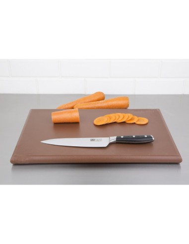 Planche à découper Hygiplas marron HDPE 450 mm - Viande cuite
